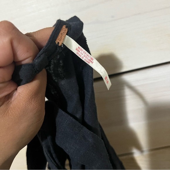 NWOT Free People Black Scout Linen Halter Top - Picture 9 of 9